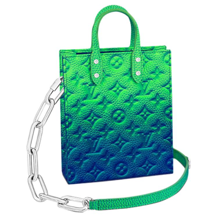 

LOUIS VUITTON Сумка Sac Plat Xs Taurillon Illusion Blue/Green