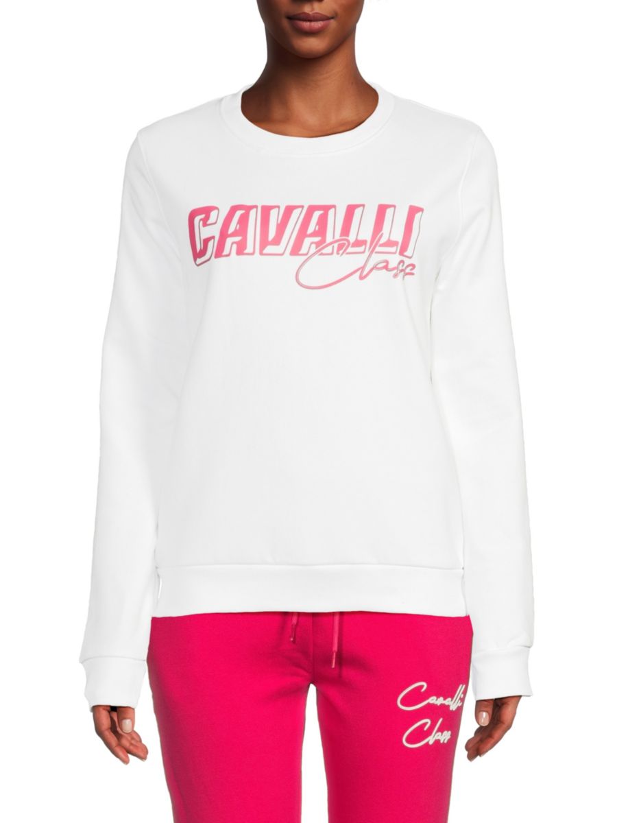 

Толстовка с логотипом Cavalli Class by Roberto Cavalli, белый