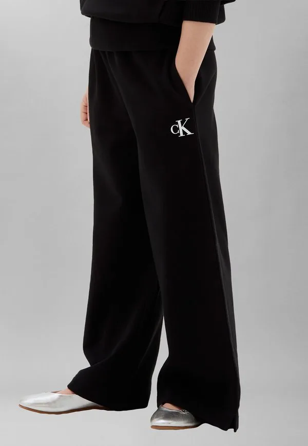 Спортивные брюки с широкими штанинами и логотипом Calvin Klein Jeans, Black