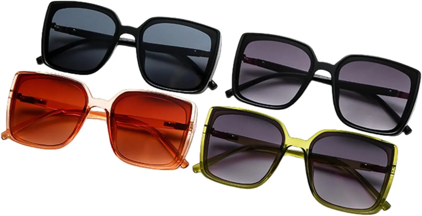 

Модные солнцезащитные очки большого размера для женщин, винтажные солнцезащитные очки в крупной оправе для мужчин, очки с градиентными линзами HHZZYVY, Yellow