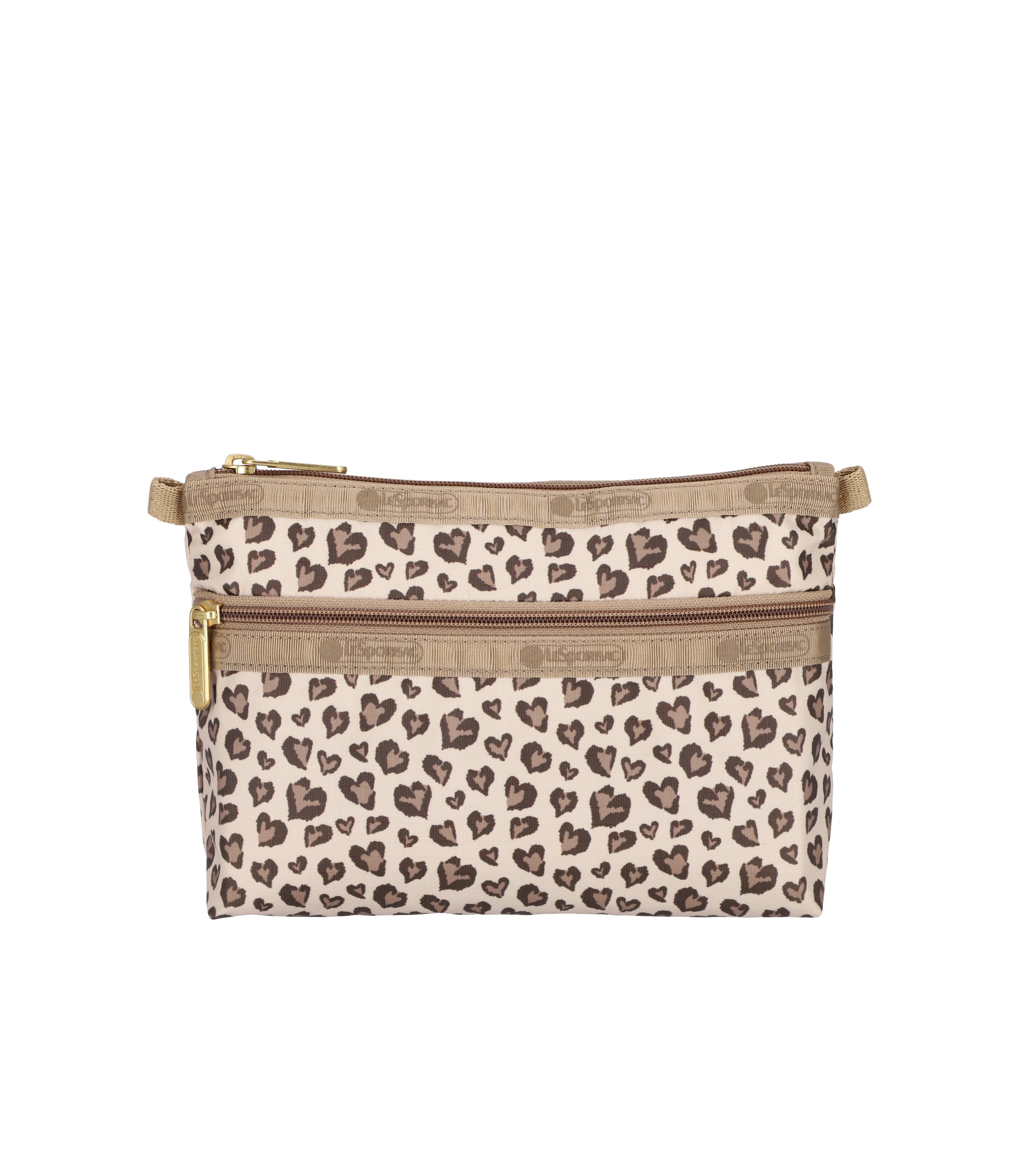 

Косметический клатч LeSportsac, цвет latte heart leopard brown print, Коричневый, Косметический клатч LeSportsac, цвет latte heart leopard brown print