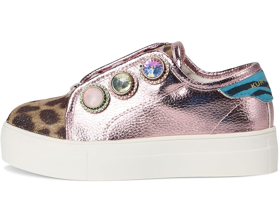 Детские кроссовки Kurt Geiger London Kids Mini Laney Octavia (Little Kid/Big Kid), Leopard Pink — фото 4