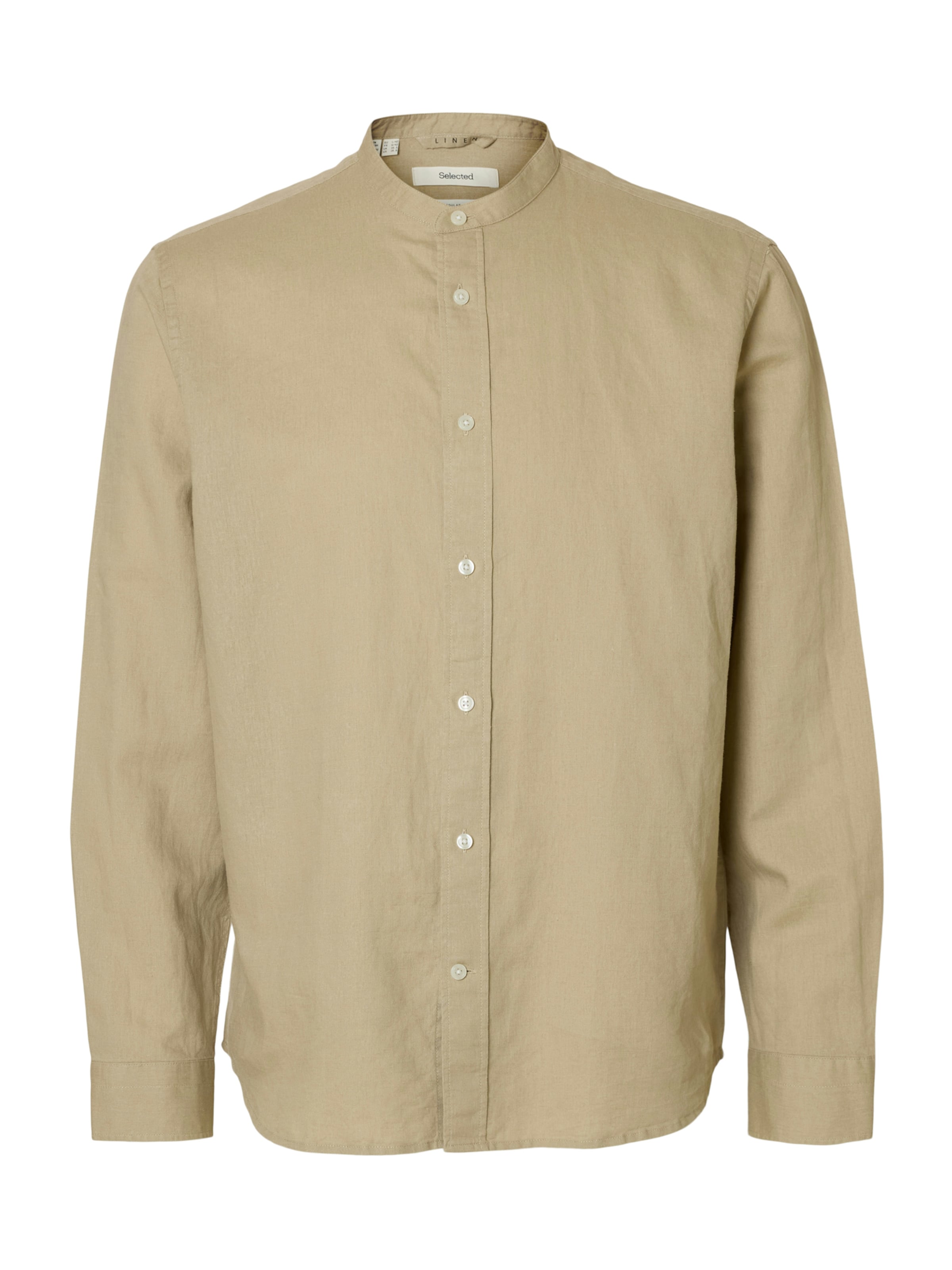 

SELECTED Рубашка на пуговицах 'SLHClay' Regular fit в темно-бежевом цвете