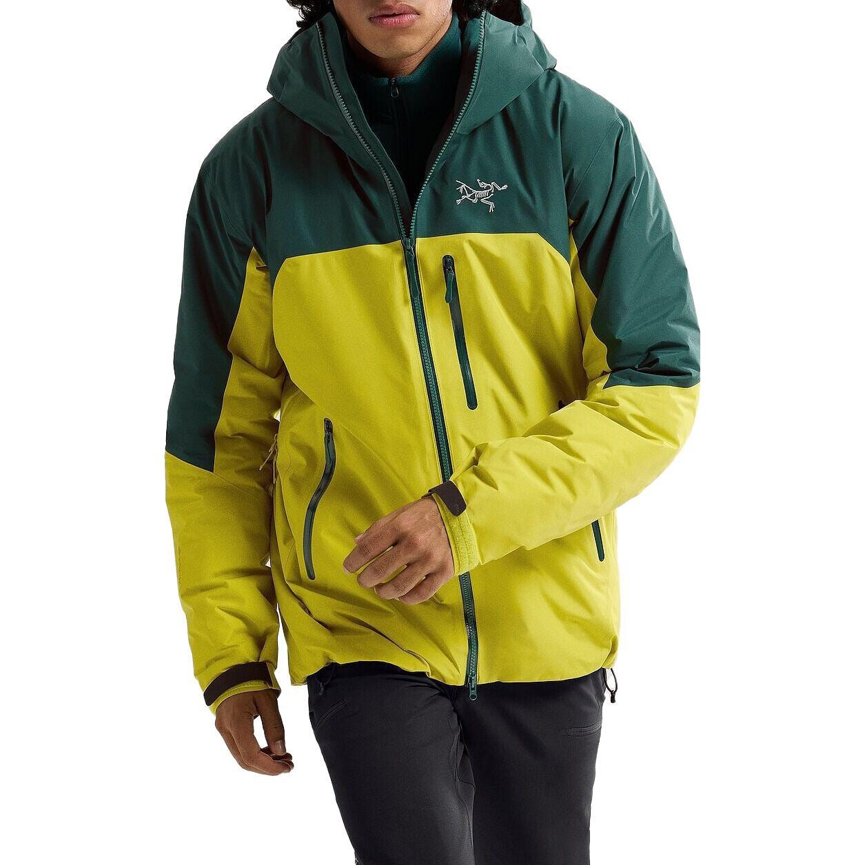 Куртка мужская Arcteryx Beta Series, зеленый / желтый — фото 4