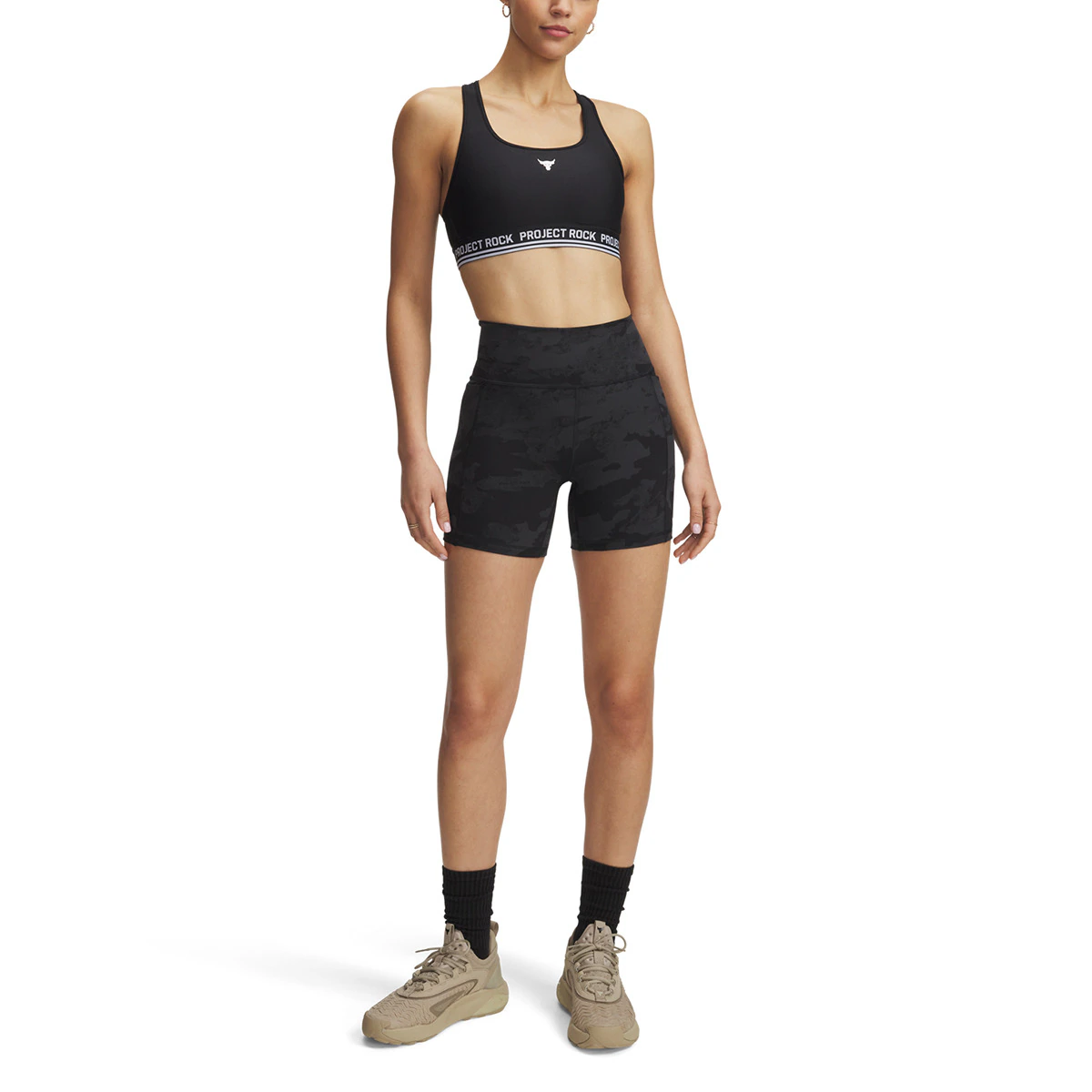 

Женские шорты Pjt Rck Middy Short Under Armour, черный