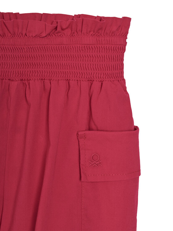 Шорты из ткани обычного кроя 4L2VC903S United Colors Of Benetton, розовый — фото 3