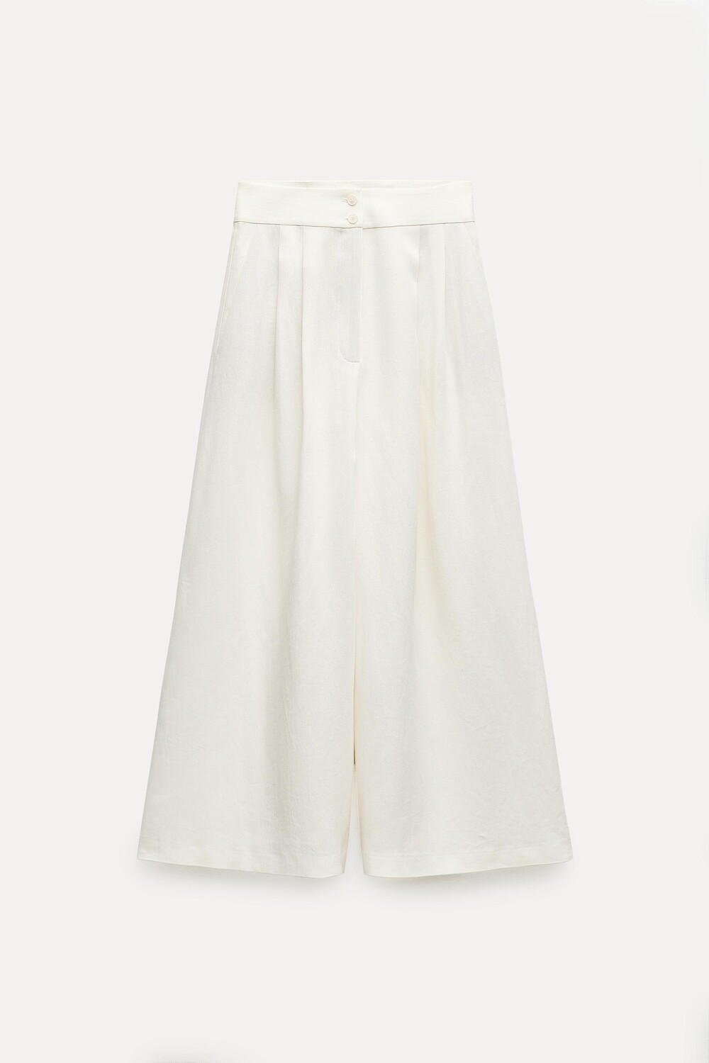 

Брюки Zara ZW Collection Darted Linen, экрю