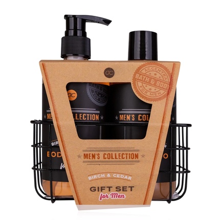 

Подарочный набор для мужчин в проволочной корзинке с гелем для душа 300 мл. Accentra