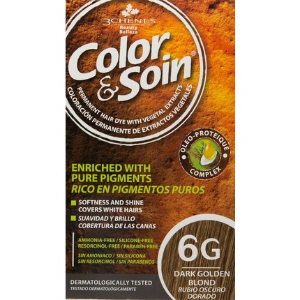 Les 3 Chenes Color & Soin Стойкая краска для волос Dark Golden Blonde 6 г Les 3 ChÊNes — фото 2