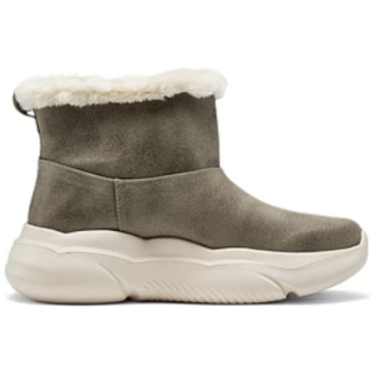 Зимние ботинки женские  Skechers Vapor короткие с искусственным мехом, серо-зеленый — фото 2