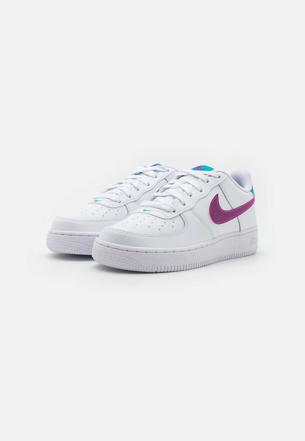 

Кроссовки низкие Air Force 1 Unisex Nike, белый/виотех/гипер розовый/аквамарин