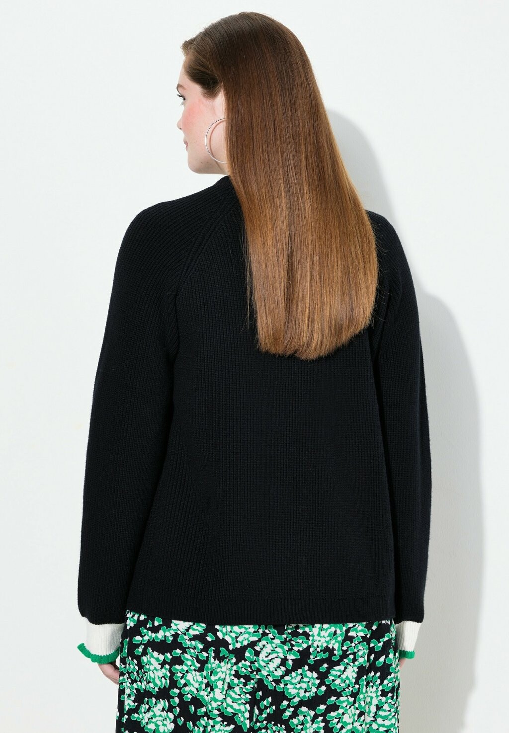 

Кардиган STRIPED CUFF Ulla Popken, черный