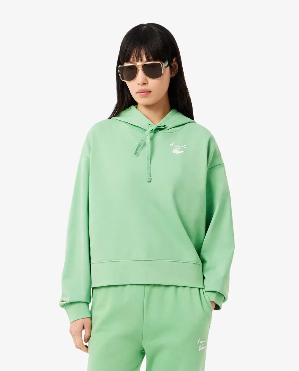 

Женская худи из флиса с логотипом Lacoste, зеленый
