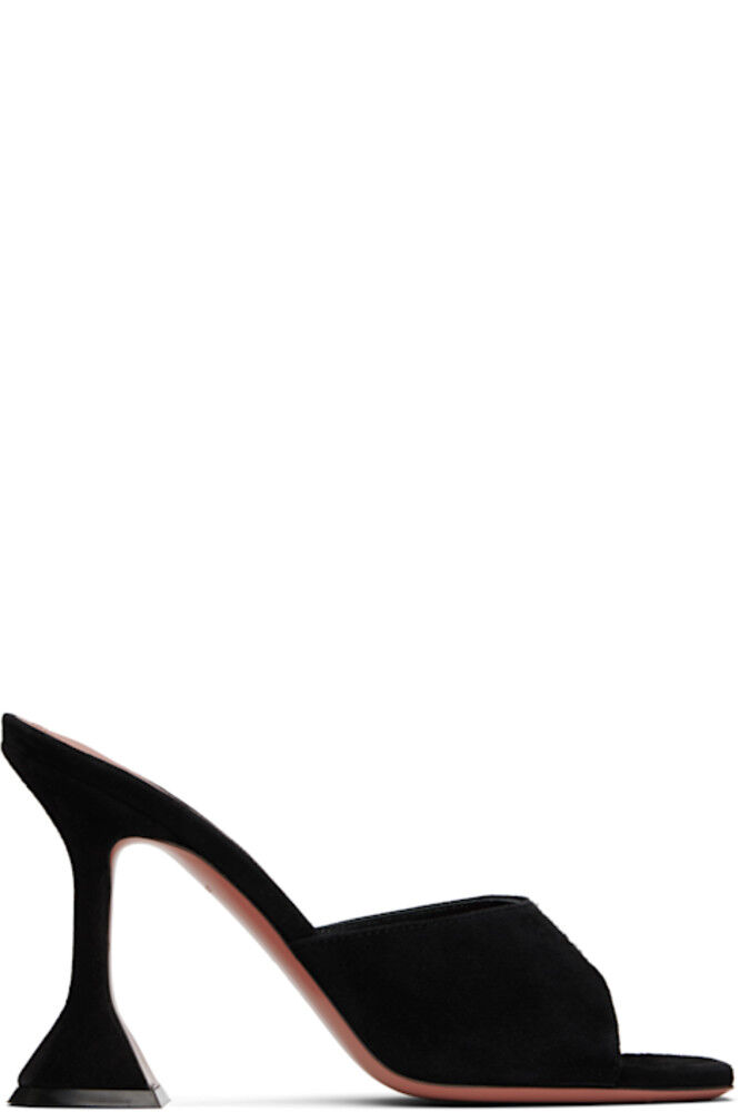 Черные босоножки на каблуке Lupita Slipper Amina Muaddi