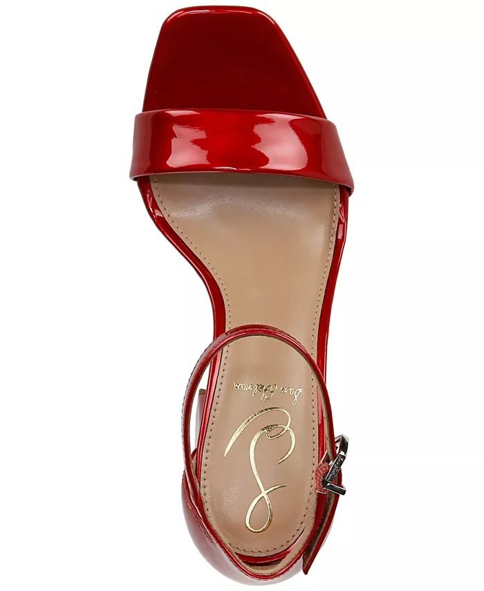Женские босоножки Daniella на блочном каблуке, комплект из двух частей Sam Edelman, красный — фото 4