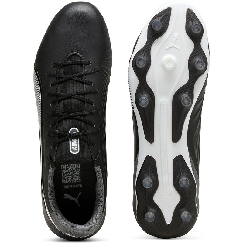 Футбольные бутсы для лужайки King Match FG/AG Puma, цвет puma black-puma white-cool dark gray — фото 2