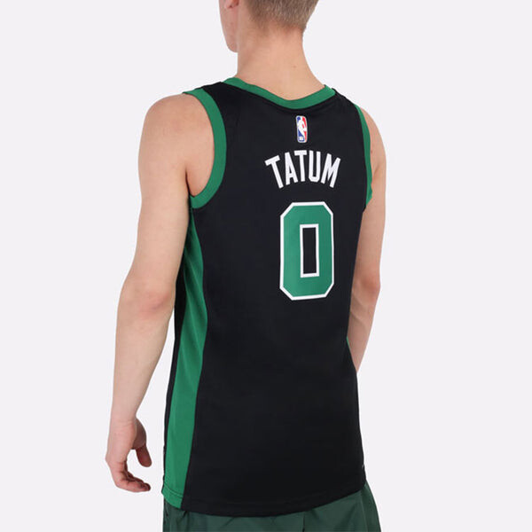 Майка Air Jordan NBA Sports Basketball Jersey Vest SW Fan Edition Boston Celtics Tatum No. 0 'Black Green', черный — фото 4