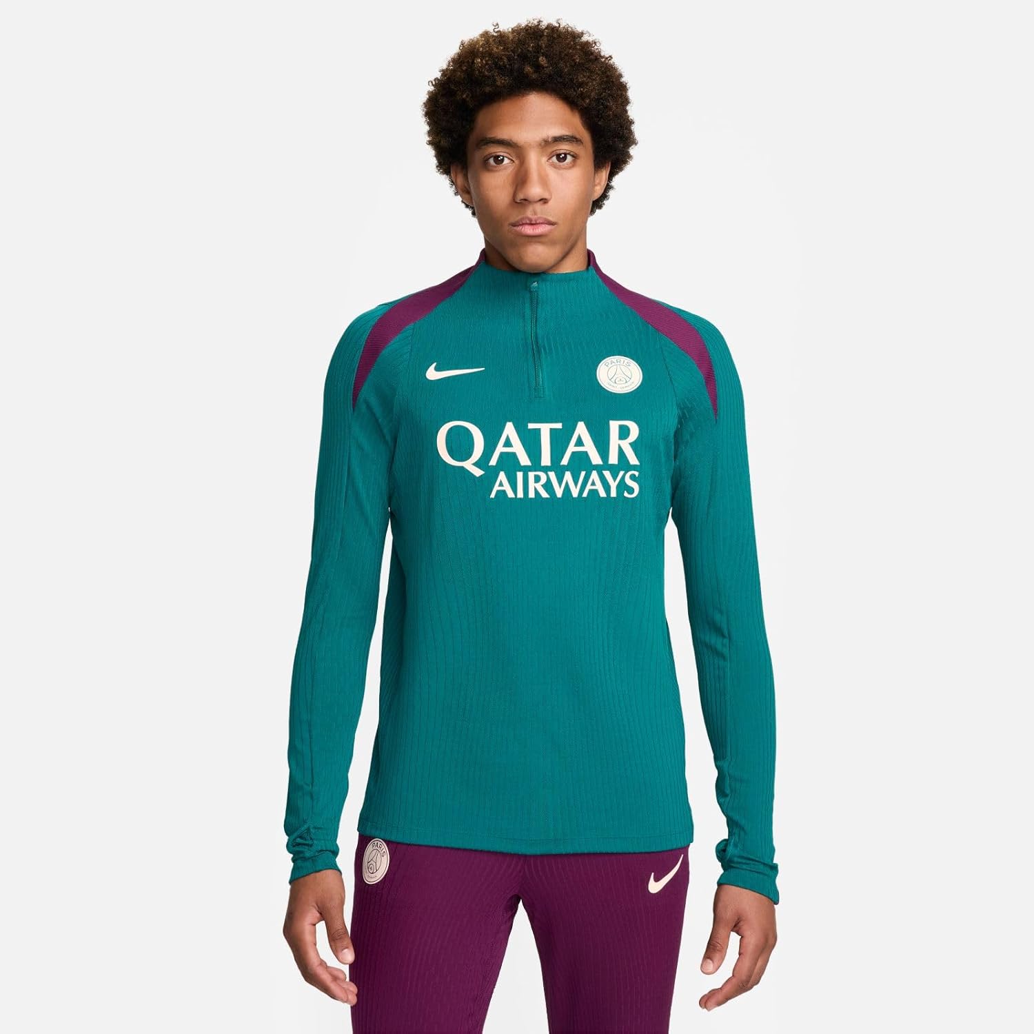 

Nike PSG M NK Dfadv Strk El Drilt K Men's Top, Geode Teal/Geode Teal/Bordeaux/Guava Ice