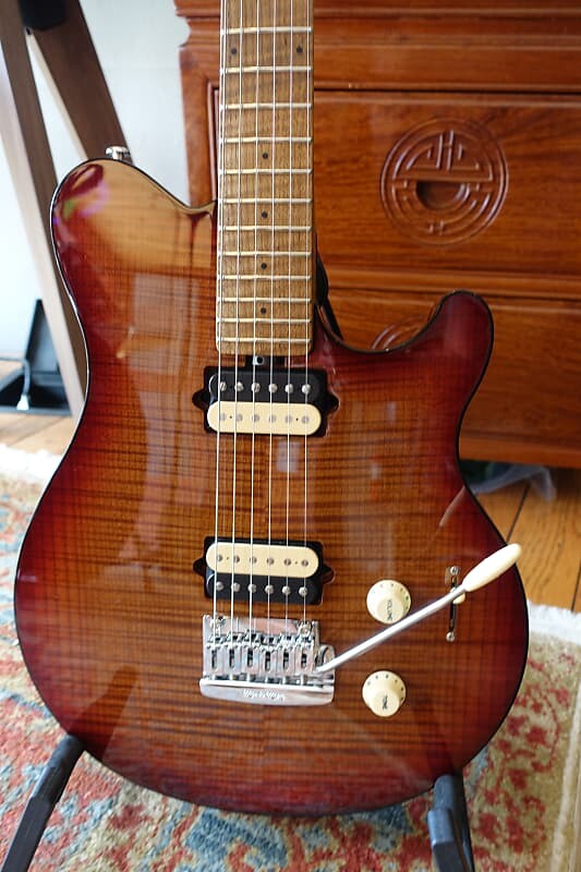 

Электрогитара 2023 Ernie Ball Music Man Axis Super Sport Roasted Amber Flame