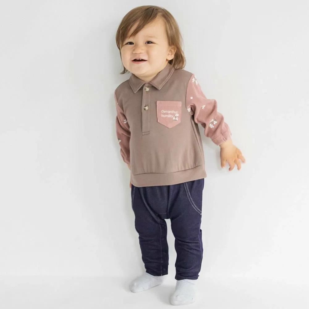 Комбинезон с вышивкой османтуса Branshes, brown