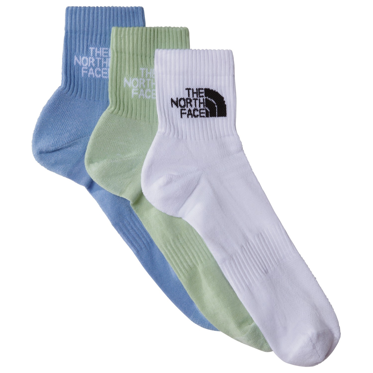 

Многофункциональные носки The North Face Multi Sport Cush Quarter Socks 3-Pack, цвет TNF White/Misty Sage/Steel Blue