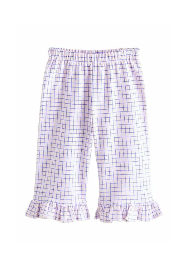 Широкие брюки с оборками Next, Pink Blue Check