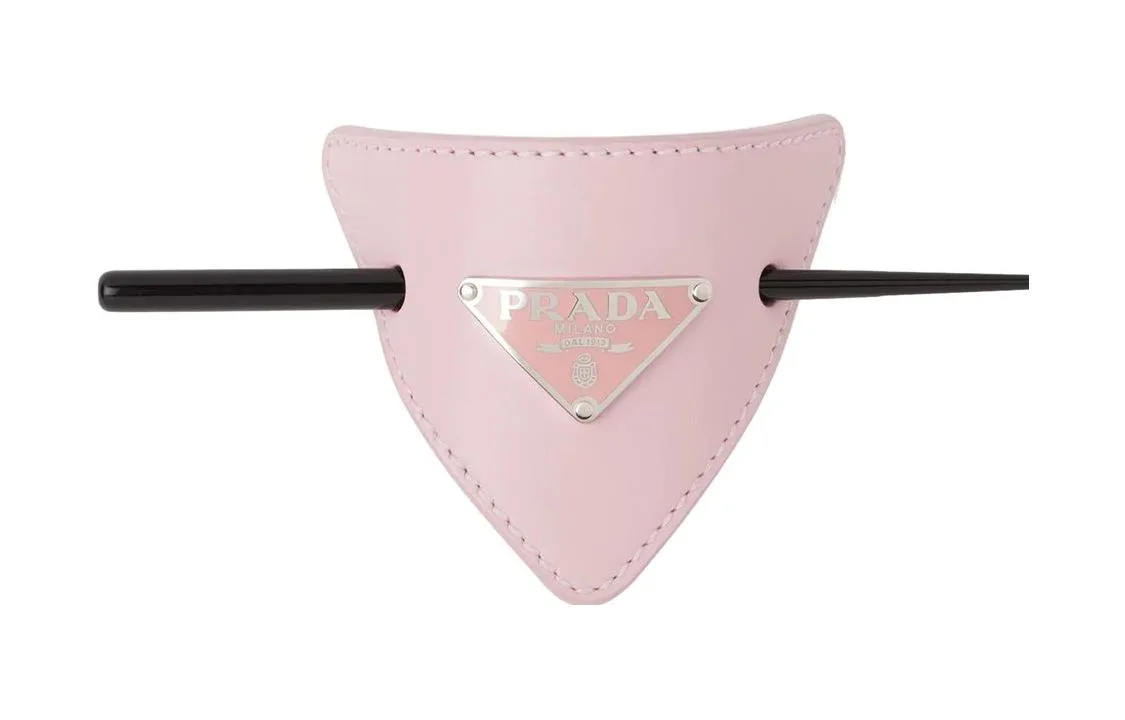 PRADA Кожаные заколки для волос женские розовые