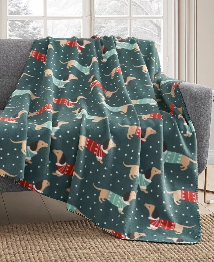 

Флисовый плед с праздничным принтом, 50 x 60 дюймов Birch Trail, мультиколор