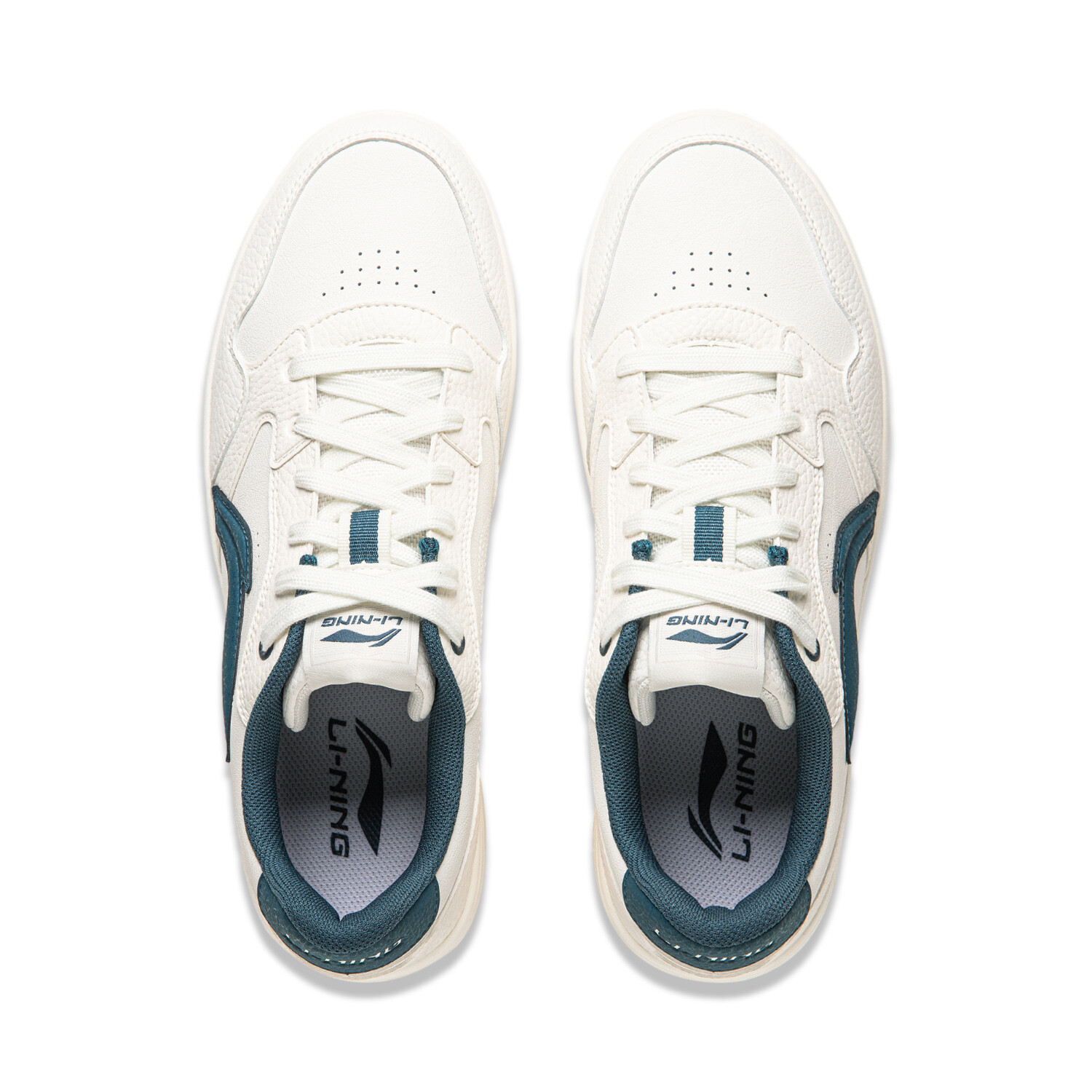 Кроссовки LINING Tianji Soft Skateboarding Shoes Men Low-top Cloud White/reflection Blue, синий — фото 4