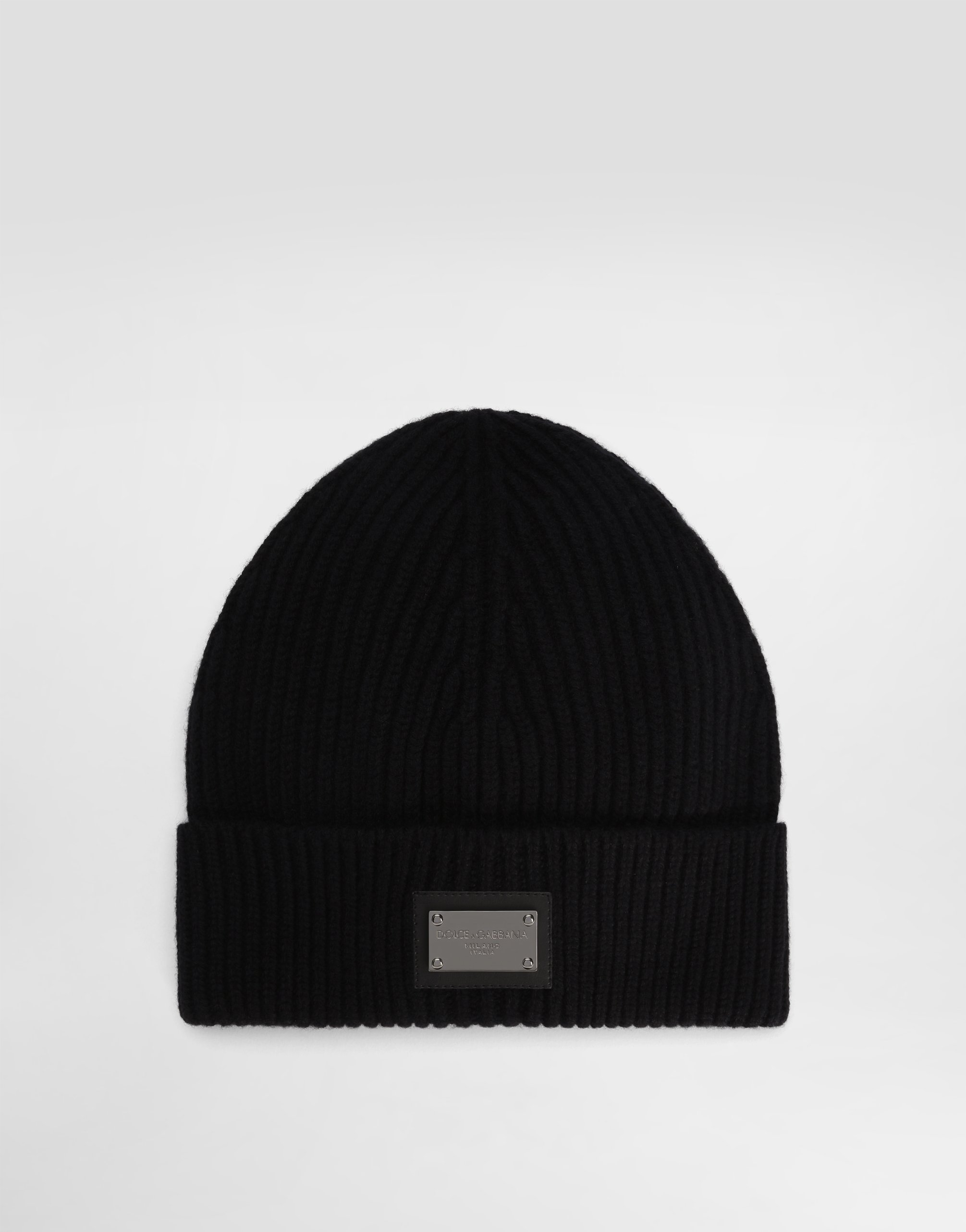 

Шапка из кашемира и шерсти с фирменной биркой Dolce & Gabbana, черный