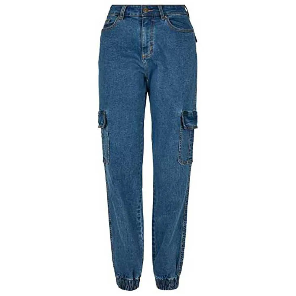 

Джинсы Urban Classics Organic Stretch Cargo high waist, синий