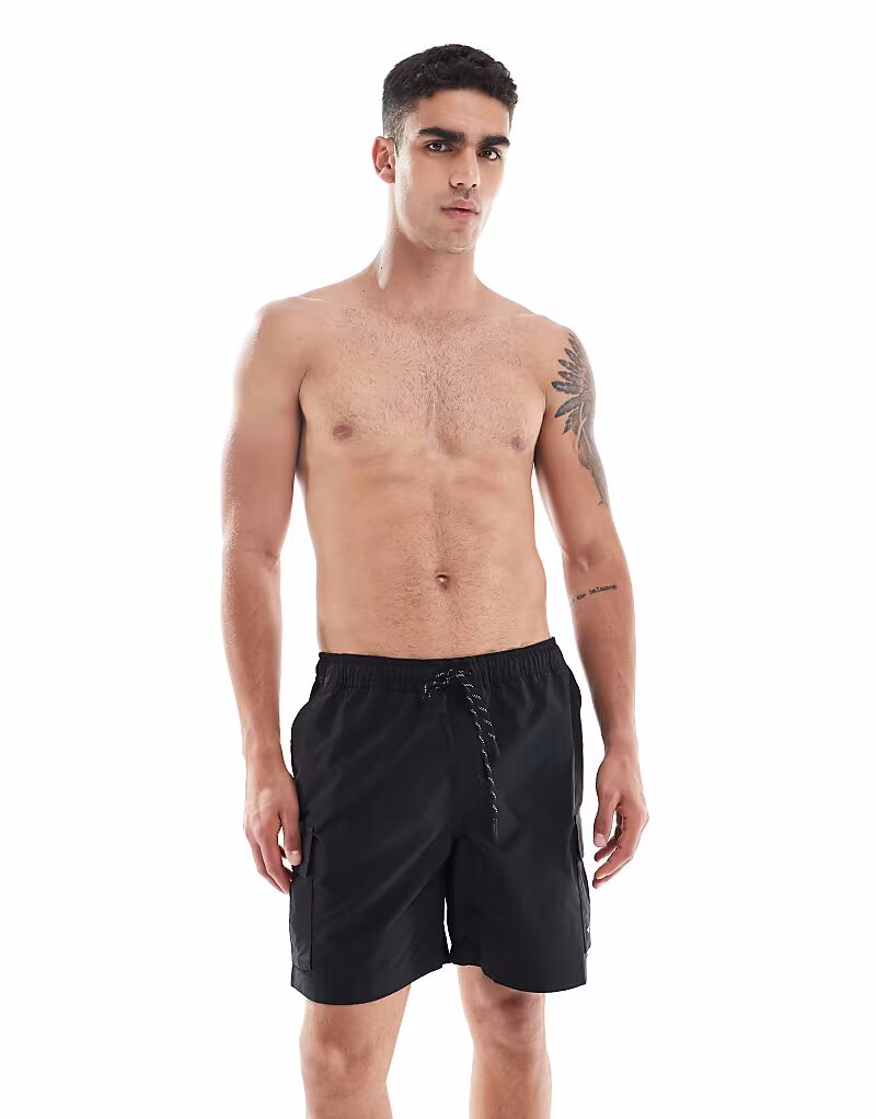 

Шорты-карго Jack & Jones для плавания черного цвета