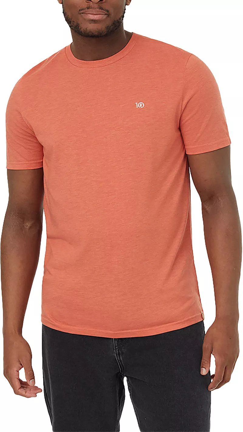 

Tentree Мужская классическая футболка Tentree с вышивкой, цвет Terracotta Heather/White
