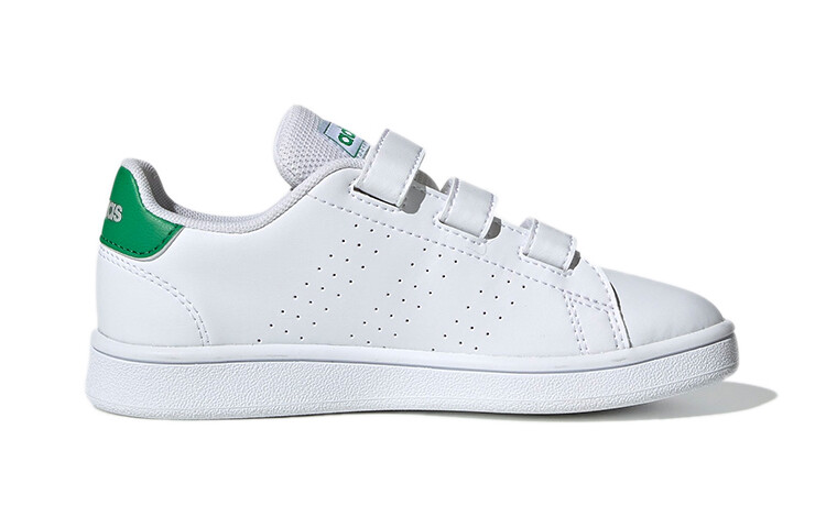 Детские кроссовки для скейтбординга ADVANTAGE PS Low-top белые/зеленые Adidas Neo — фото 2