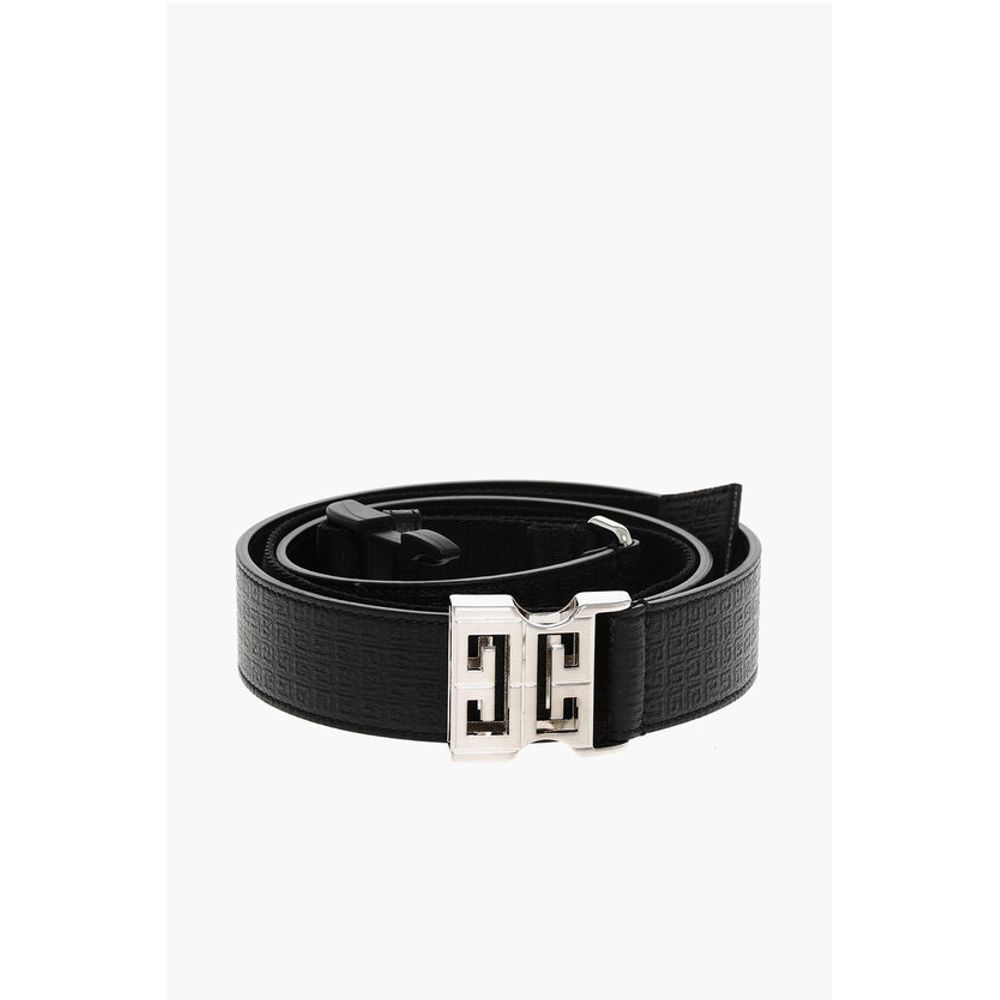 

Ремень кожаный с тиснением монограммы и пряжкой RELEASE BUCKLE 25 мм Givenchy, черный