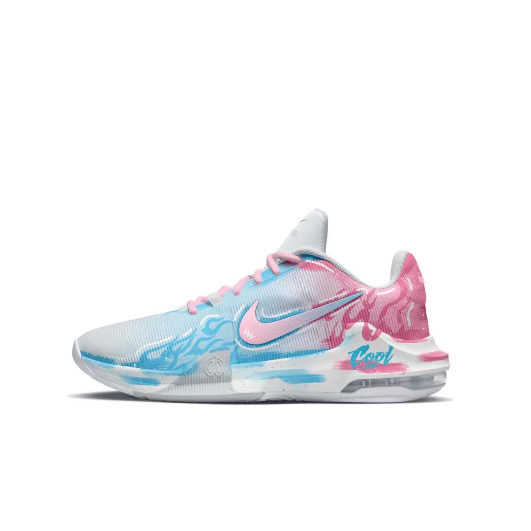 

Nike Кроссовки для баскетбола Air Max Impact 4 мужские мид-топ Blue Pink