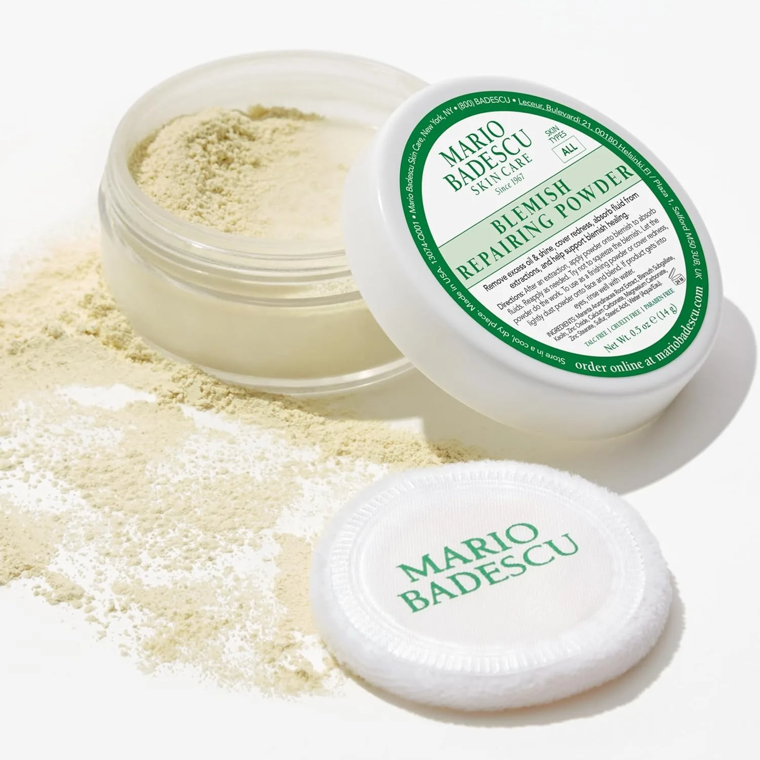 Набор Mario Badescu Drying Lotion и Blemish Repairing Powder | Быстродействующее средство для точечного ухода и пудра для контроля жирности | С салициловой кислотой, серой, оксидом цинка | Уменьшает покраснения, маскирует несовершенства — фото 3