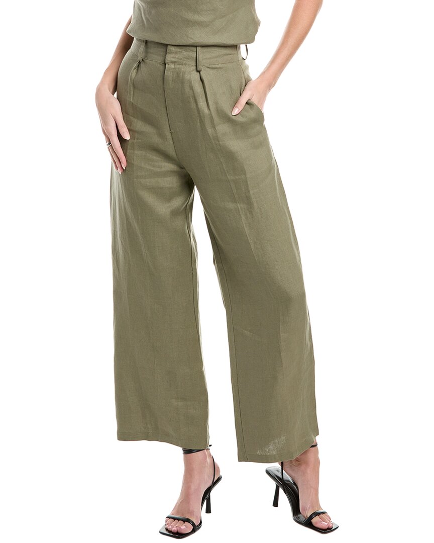 

Льняные брюки Faithfull The Brand Ida, зеленый