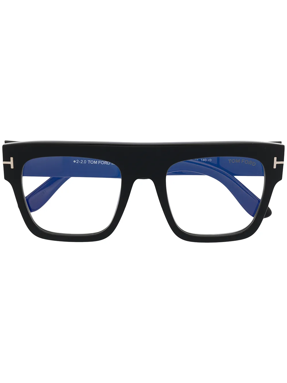 

Очки в квадратной оправе с прозрачными линзами TOM FORD Eyewear, черный