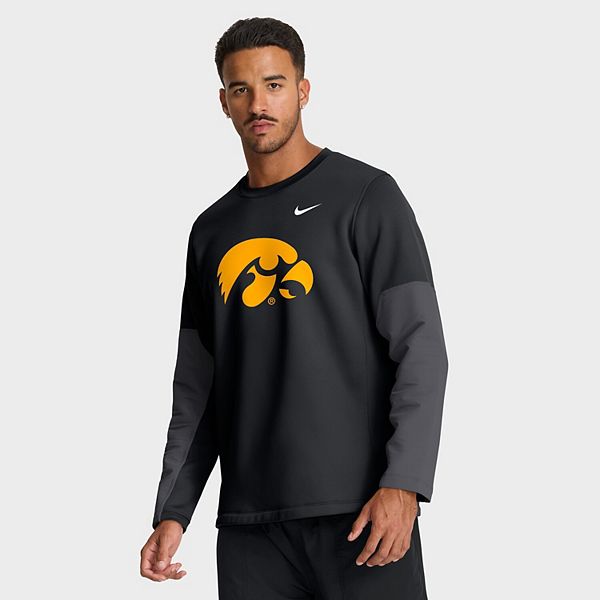 Мужская черная футболка с длинным рукавом iowa hawkeyes 2025 sideline coach performance Nike — фото 2