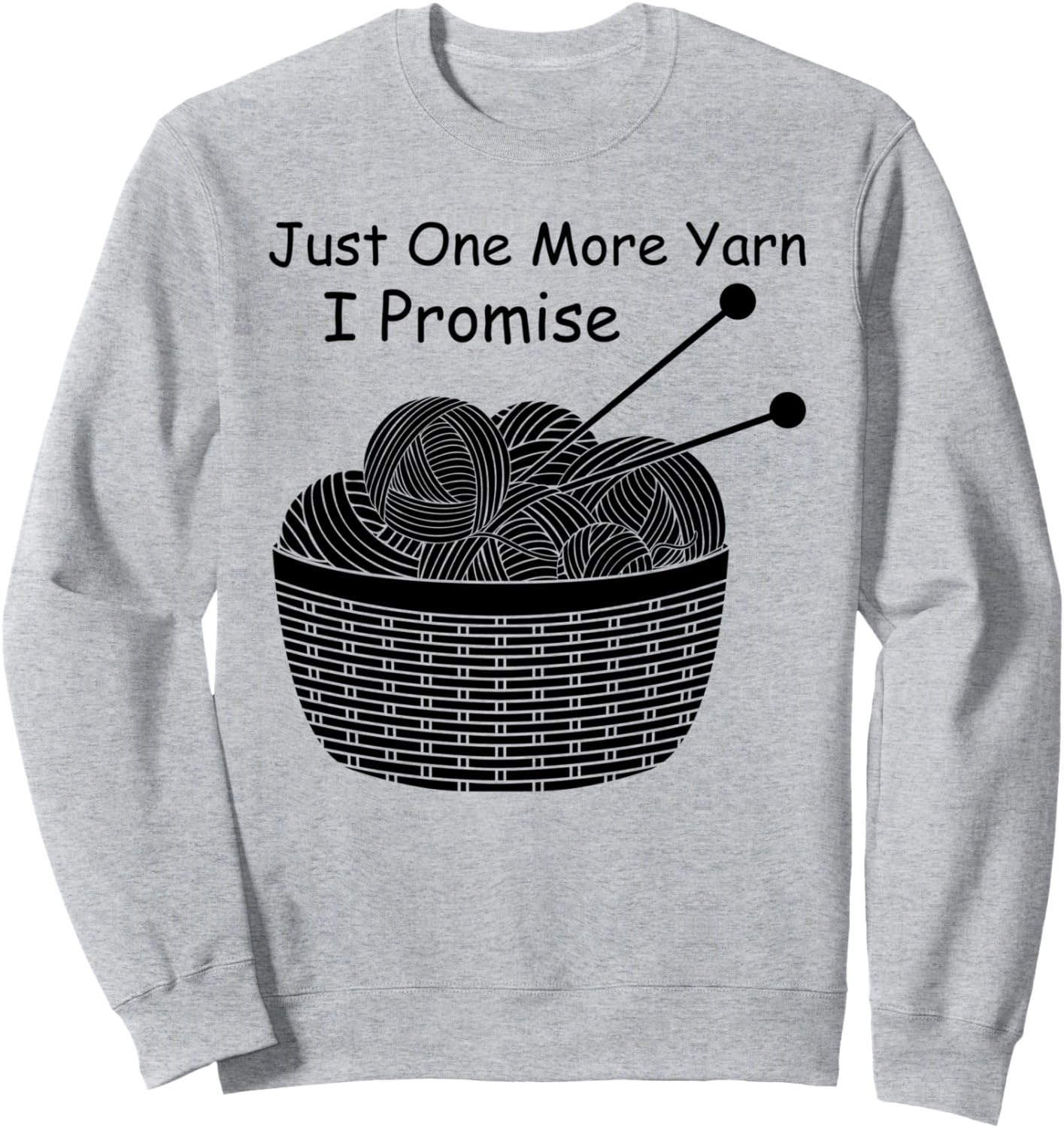 

Another Yarn Promise - Забавная вязаная толстовка Funny Crochet Crocheter, серый