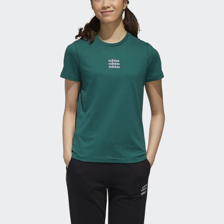 Футболка Regular женская Forest Green Adidas Neo, зеленый — фото 4