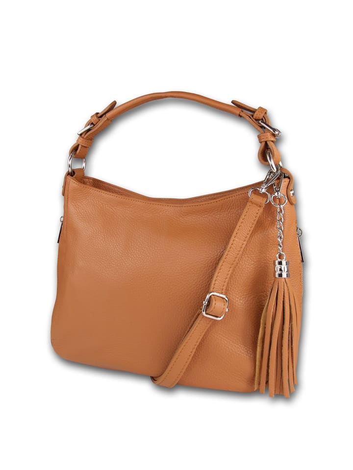 

Кожаная сумка через плечо, сумка-шоппер Toscanto, светло-коричневая, примерно 30 см Toscanto