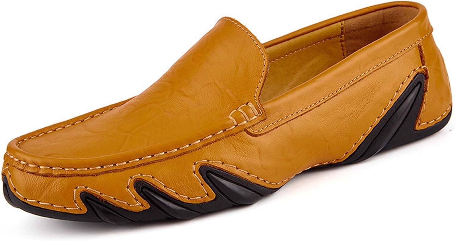 

Мужские модные пенни-лоферы, премиальные кожаные мужские лоферы, плоские лоферы, прогулочные туфли, обувь, стильная подошва в форме восьми лап, верх со старым дизайном, мягкие и легкие Vtiao, коричневый