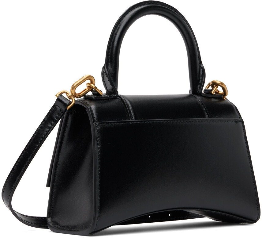 Черная сумка «Песочные часы» размера XS Balenciaga, цвет Black — фото 3