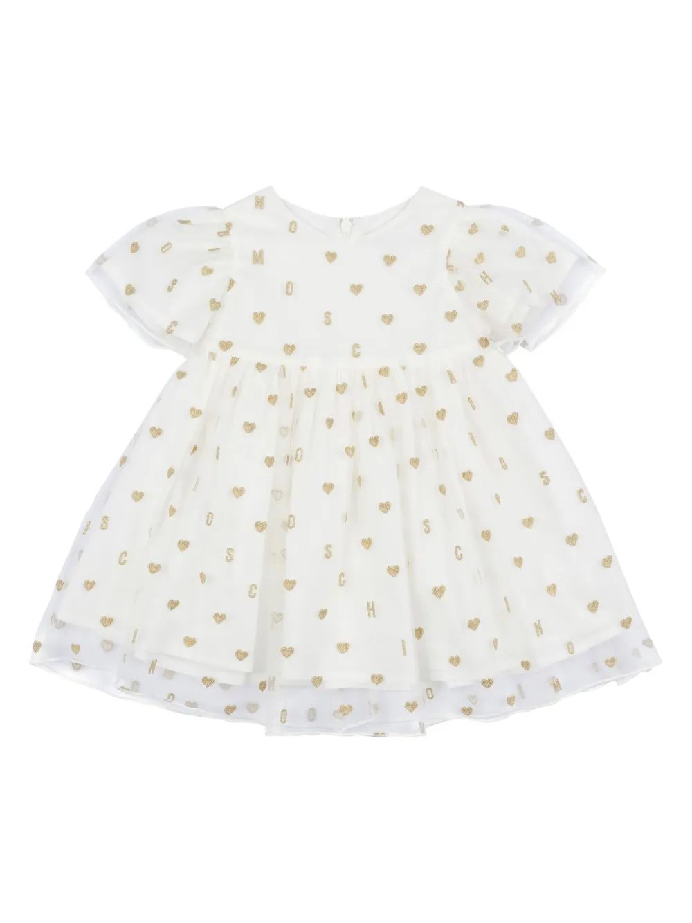 

Платье с принтом Moschino Kids, белый