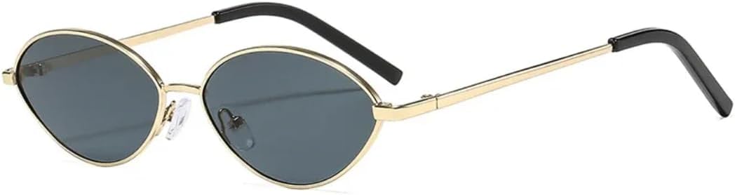 

Винтажные маленькие круглые солнцезащитные очки «кошачий глаз» для женщин, градиентные розовые солнцезащитные очки, женские солнцезащитные очки для вождения, защита от УФ-излучения UV400 UUPTTPL, Gold Black