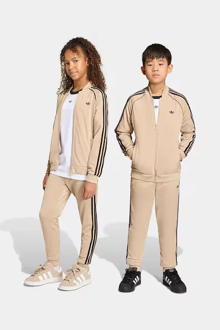 Спортивные штаны детские из полиэстера Adidas Originals, бежевый