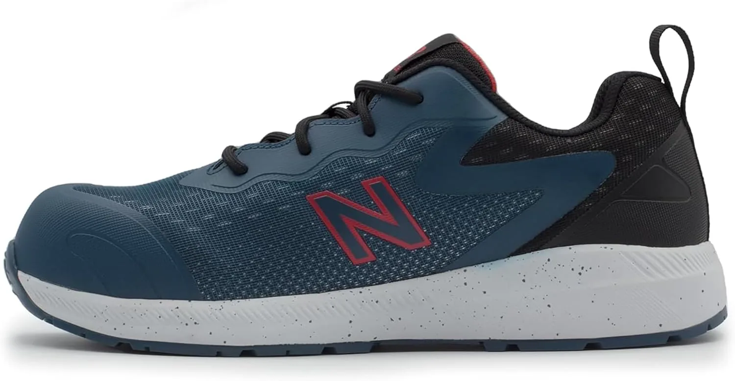 Мужские рабочие ботинки New Balance с композитным носком - противоскользящие, защищают от электричества, устойчивы к проколам - для промышленности и строительства, красный — фото 4