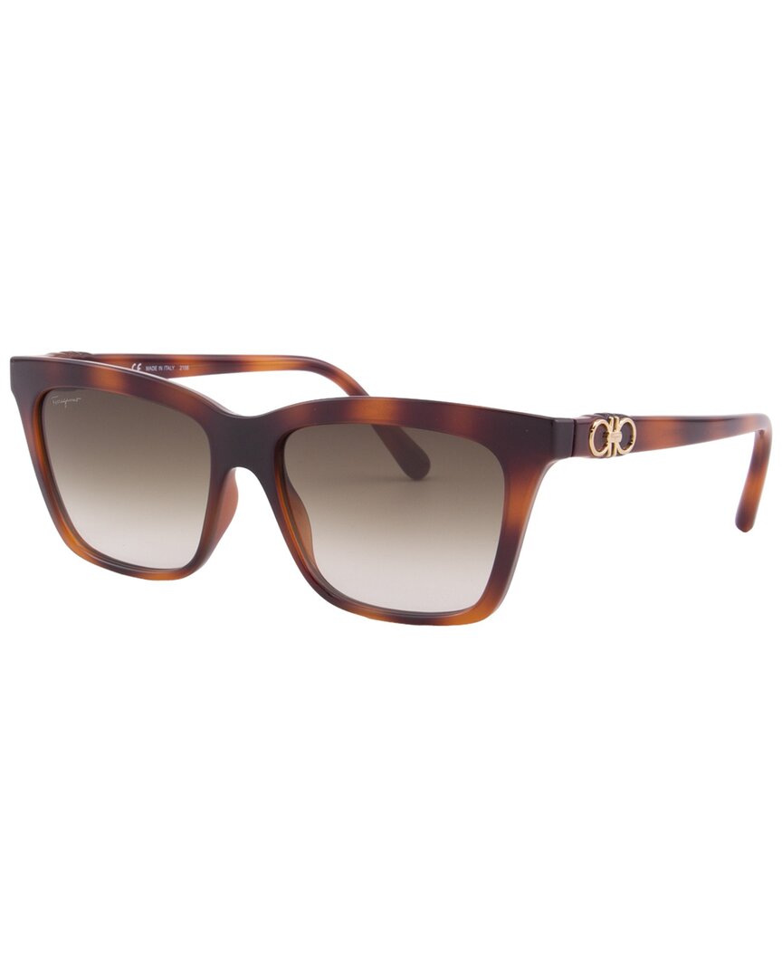 

Солнцезащитные очки Ferragamo Women's Fashion 55mm Salvatore Ferragamo, черный